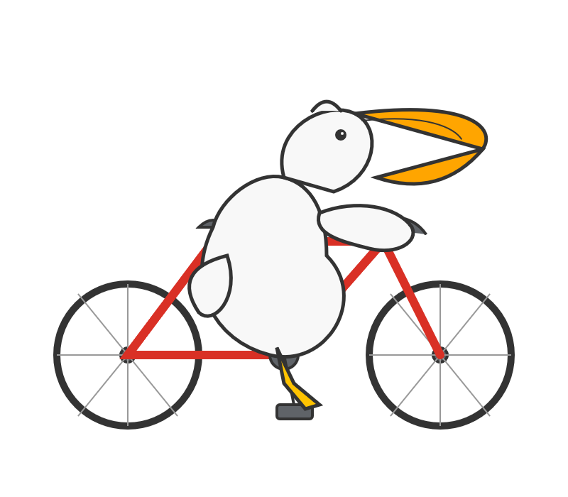 Gemini 2.5 Pro Preview 生成的鹈鹕骑红色自行车